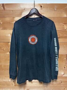 Vintage Distressed Orange County Choppers Thrashed Faded Black Long Sleeve large